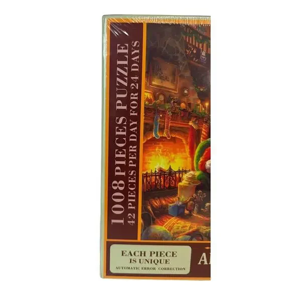 The Jigsaw Puzzle Advent Calendar Christmas Old Man Santa 1008 pc 27 x 19 NEW - Picture 2 of 8